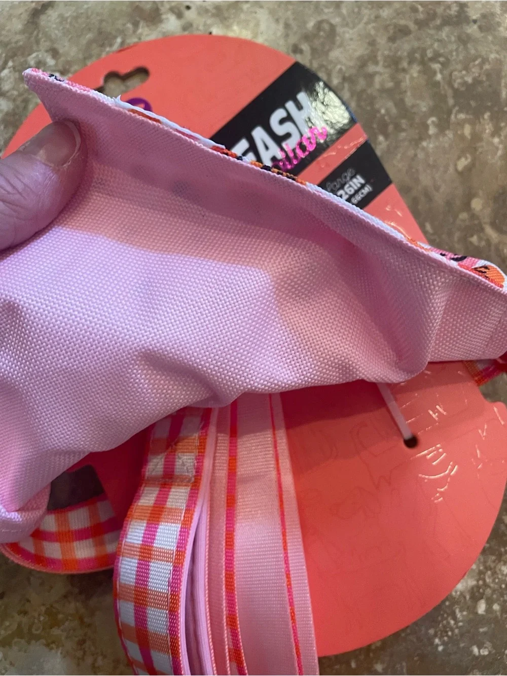 NWT!   Halloween Pumpkin Heart Dog Bandana Leash Set - Pink & Orange.